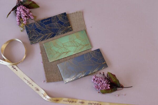 Elegant running leaf design shagun envelopes