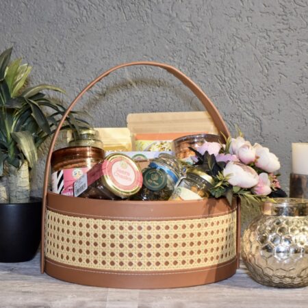 Tan Cane Hamper