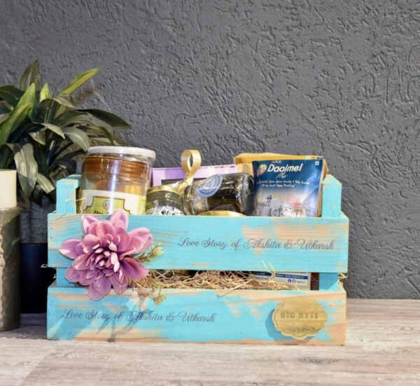 Rustic Sea Blue Crate
