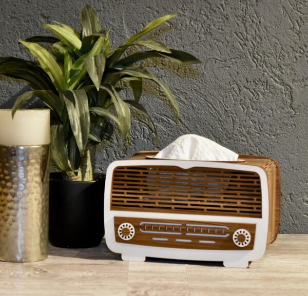 Vintage Laser-Cut Radio – Handmade Décor with a Retro Soul