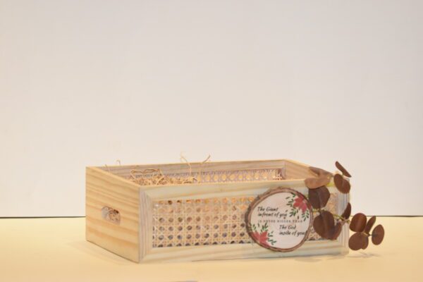 Rectangular Cane Pinewood Crate