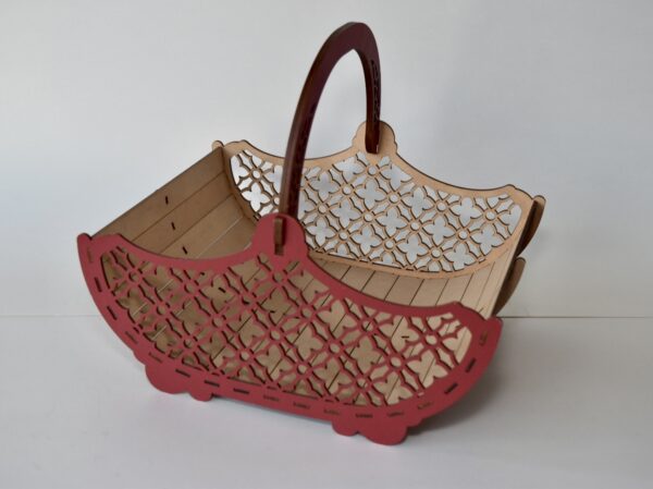 Red Laser Cut Hamper