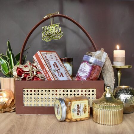 Elegant Rectangular Cane Basket