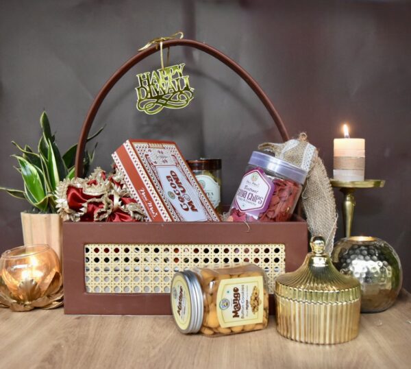 Elegant Rectangular Cane Basket